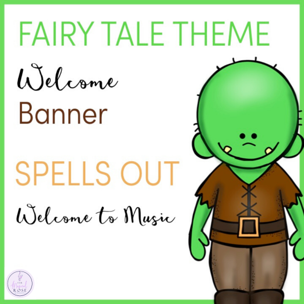 Fairy Tale Themed Music Room Welcome Banner
