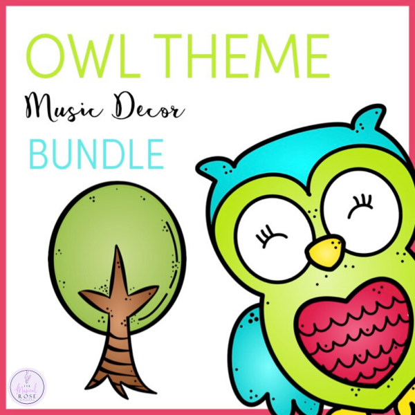 Owl Theme Music Classroom Decor Bundle